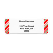 Candy Cane Christmas Custom Etiket (Voorkant)
