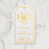 Candy Cane Christmas Foil Gift Tag (Voorkant)