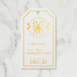 Candy Cane Christmas Foil Gift Tag