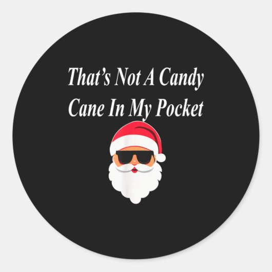 Candy Cane Christmas Funny Naughty Dirty Raunchy G Ronde Sticker (Voorkant)