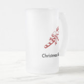 Candy Cane Christmas Gear Matglas Bierpul (Voorkant rechts)
