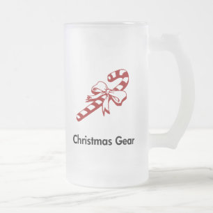 Candy Cane Christmas Gear Matglas Bierpul