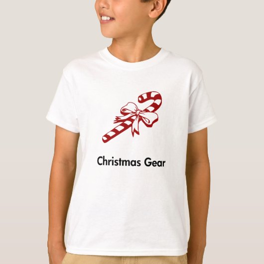 Candy Cane Christmas Gear T-shirt (Voorkant)