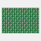 Candy Cane Christmas Green Inpakpapier Vel (Voorkant 2)