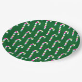 Candy Cane Christmas Green Papieren Bordje (Gekanteld)