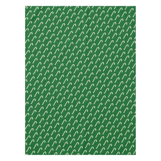 Candy Cane Christmas Green Tafelkleed (Voorkant)