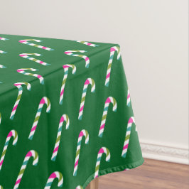 Candy Cane Christmas Green Tafelkleed
