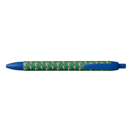 Candy Cane Christmas Green Zwarte Inkt Pen (Achterkant)