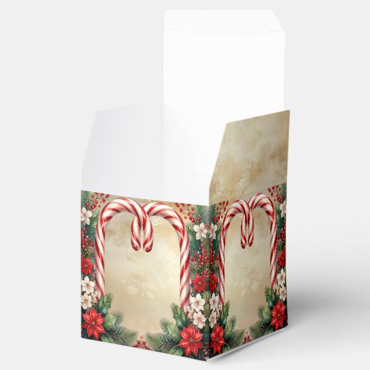 Candy Cane Christmas Holiday Favor Box Bedankdoosjes (Geopend)
