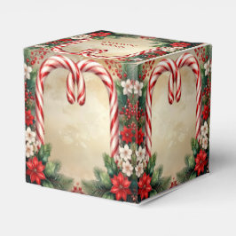 Candy Cane Christmas Holiday Favor Box Bedankdoosjes