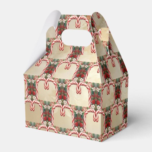 Candy Cane Christmas Holiday Gift Box Bedankdoosjes (Voorkant Zijde)