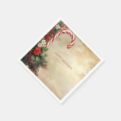 Candy Cane Christmas Holiday Napkin Servet (Hoek)