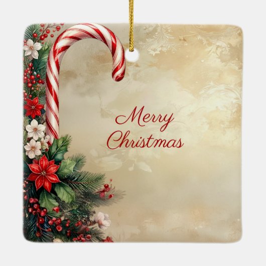 Candy Cane Christmas Holiday Ornament (Achterkant)