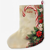 Candy Cane Christmas Holiday Stocking Grote Kerstsok (Achterkant)