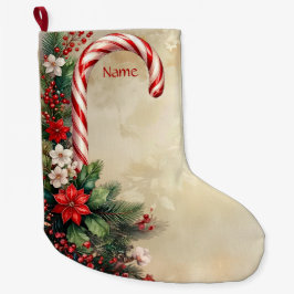 Candy Cane Christmas Holiday Stocking Grote Kerstsok