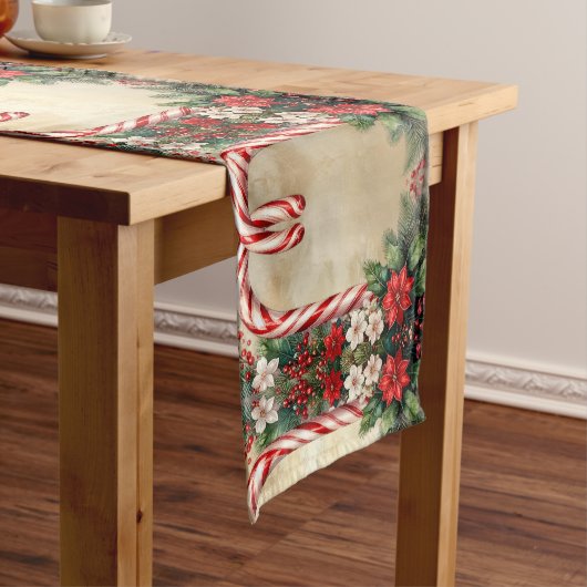 Candy Cane Christmas Holiday Table Runner Medium Tafelloper (Voorbeeld)