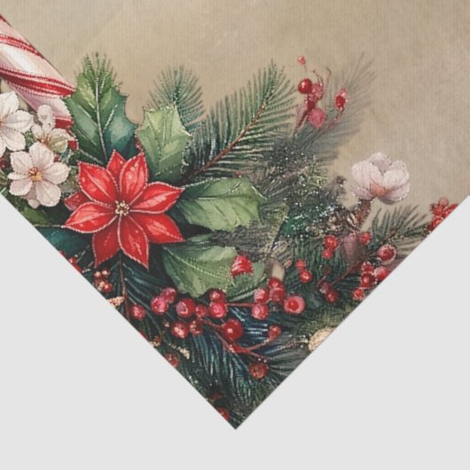 Candy Cane Christmas Holiday Tissue Paper Tissuepapier (Detail)