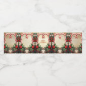 Candy Cane Christmas Holiday Water Bottle Label Waterfles Etiket (Enkel label)