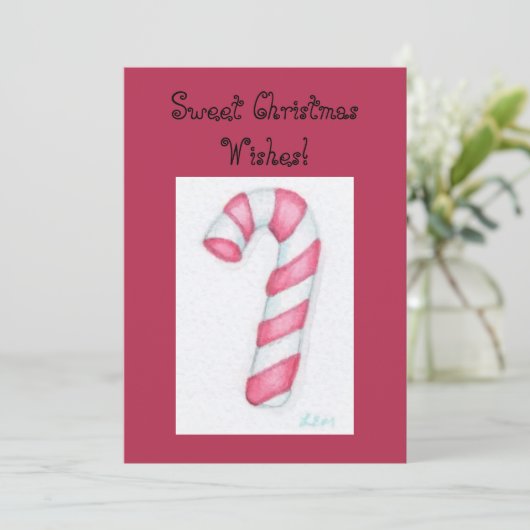 Candy Cane Christmas Kaarten (Staand voorkant)