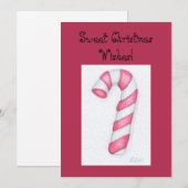Candy Cane Christmas Kaarten (Voorkant / Achterkant)