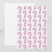 Candy Cane Christmas Kaarten (Voorkant / Achterkant)