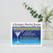 Candy Cane Christmas Martini Recept Briefkaart (Staand voorkant)