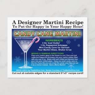 Candy Cane Christmas Martini Recept Briefkaart