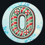Candy Cane Christmas "O" Sticker, feestelijke stre Ronde Sticker<br><div class="desc">Voeg een feestelijk tintje toe aan uw kerstcadeaus en inrichting met deze ronde stickers met de letter "O" in een vrolijk snoeprietjesontwerp. Ideaal voor het personaliseren van cadeaus, kaarten en feestartikelen! Personaliseer dit ontwerp met een monogram, naam of foto. © Copyright 2024 P.D., Vakantiepatronen & Schilderijen & Grafieken. Alle rechten...</div>