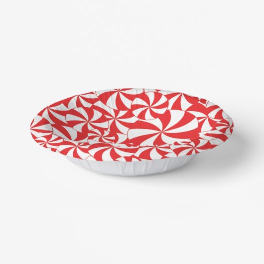 Candy Cane Christmas Party Paper Plates Papieren Kommen (Gebogen)