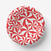 Candy Cane Christmas Party Paper Plates Papieren Kommen (Voorkant)