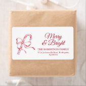 Candy Cane Christmas Shipping Label (Insitu)