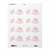 Candy Cane Christmas Shipping Label (Full Sheet)