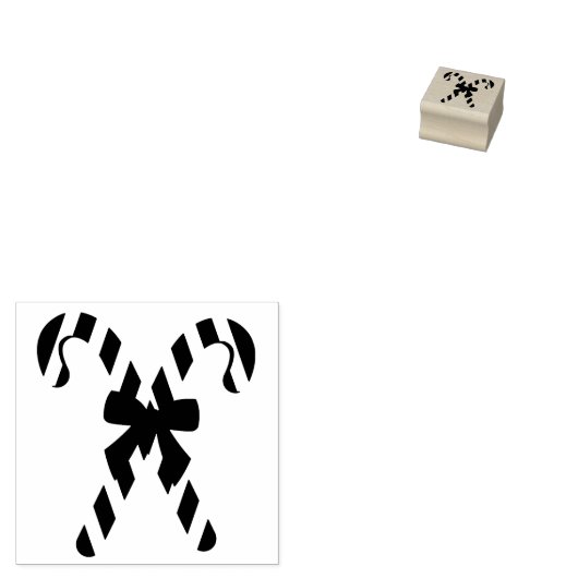 Candy Cane Christmas Stamp Rubberstempel (Gestempeld)