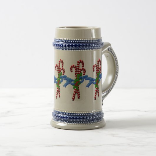 Candy Cane Christmas Stein Bierpul (Voorkant rechts)