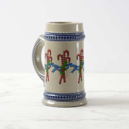 Candy Cane Christmas Stein Bierpul (Voorkant links)
