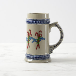 Candy Cane Christmas Stein Bierpul