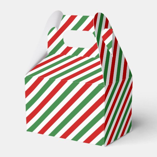 Candy Cane Christmas Stripes Rood Groen Bedankdoosjes (Achterkant)