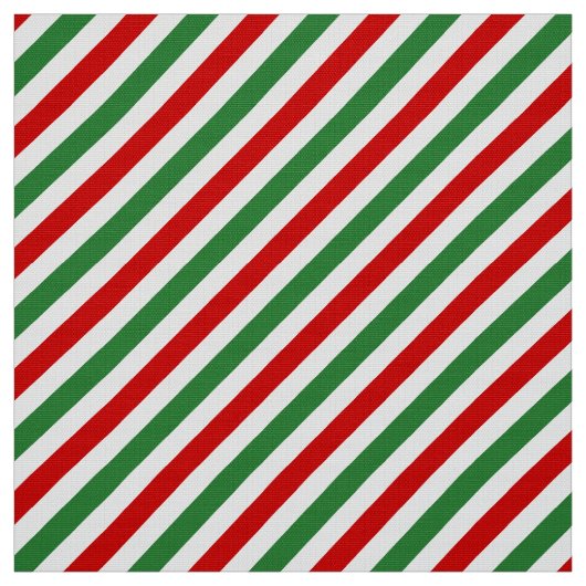 Candy Cane Christmas Stripes Rood Groen Stof (Swatch)