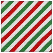Candy Cane Christmas Stripes Rood Groen Stof (Close Up)