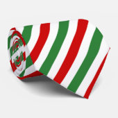 Candy Cane Christmas Stripes Rood Groen Stropdas (Opgerold)