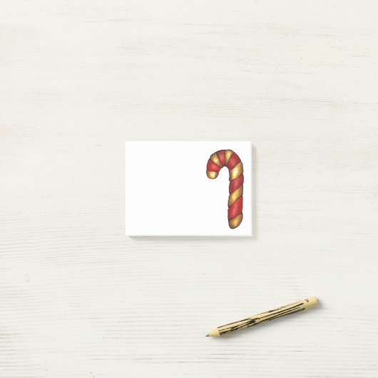 Candy Cane Christmas Sugar Cookie Holiday Bakken Post-it® Notes (Op bureau)