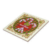 Candy Cane Christmas tile Tegeltje (Zijkant)