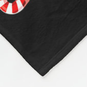 Candy Cane Christmas Tree Lights Santa Fleece Deken (Hoek)