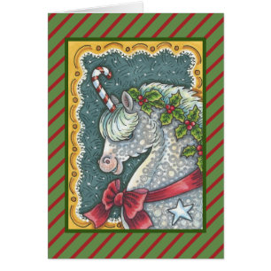 CANDY CANE CHRISTMAS UNICORN, HOLIDAY PONY FANTASY