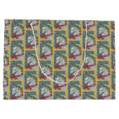 CANDY CANE CHRISTMAS UNICORN, HORSE GROTE GIFT BAG GROOT CADEAUZAKJE (Achterkant)