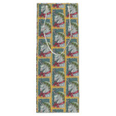 CANDY CANE CHRISTMAS UNICORN, HORSE WINE GIFT BAG WIJN CADEAUTAS (Achterkant)