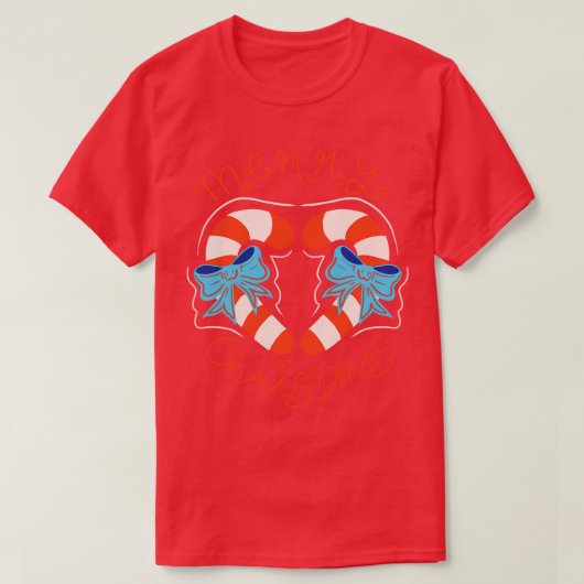 Candy Cane Christmes T-shirt (Design voorkant)