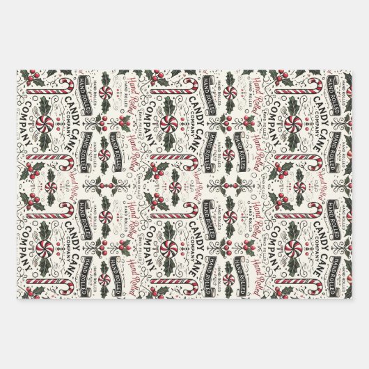 Candy Cane Co. Inpakpapier Vel (Voorkant 2)