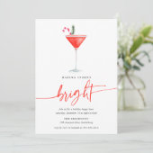 Candy Cane Cocktail | Feestdag Kaart (Staand voorkant)