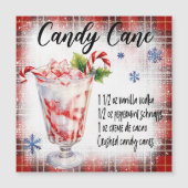 Candy Cane Cocktail Magnetische Kaart (Voorkant)